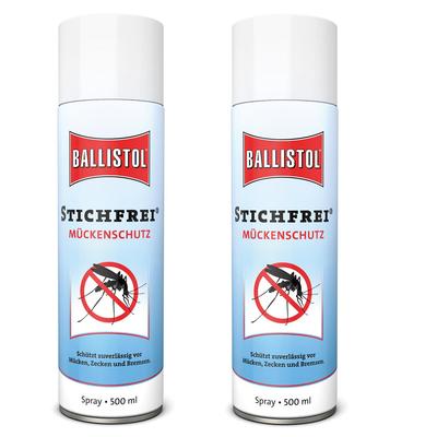 2x Ballistol ® Stichfrei ® 26820 Spray 500 ml Bremsen- Zeckenschutz Mückenspray