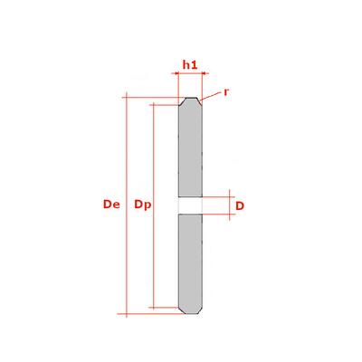 06B-1 40 Zhne Kettenradscheibe simplex DIN 8187 3/8 x 7/32 9,525x5,72 mm