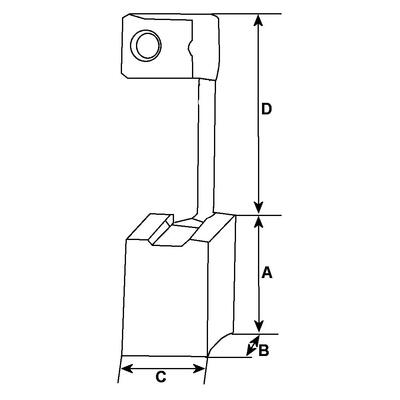 WAI B�rstensatz BSX124 &ndash; Kohleb�rsten f�r Bosch-Anlasser 12V &ndash; 4er Satz