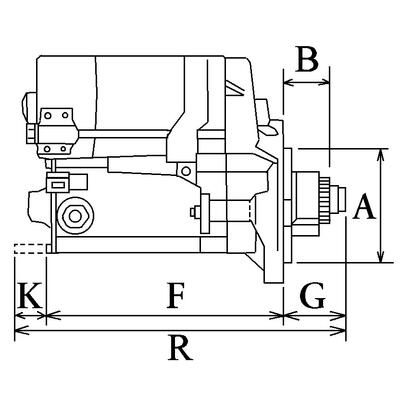Anlasser passend für Komatsu und Kubota PC14R-2 PC14R-3 PC16R-2 PC16R-3 U15-3