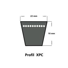 SWR XPC 6700 Lw, Schmalkeilriemen, flankenoffen, formgezahnt
