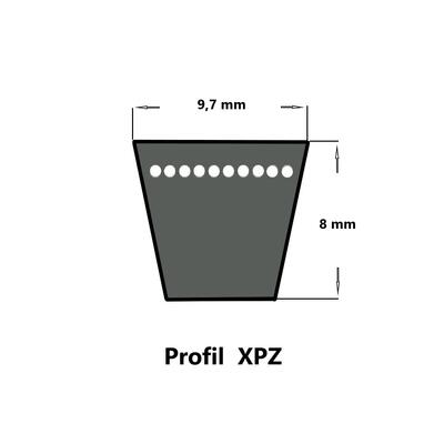 SWR XPZ 950 Lw, Schmalkeilriemen, flankenoffen, formgezahnt
