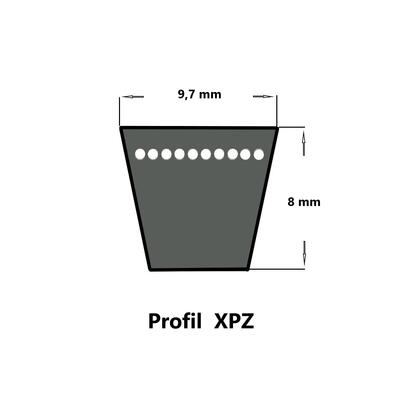 SWR XPZ 1250 Lw, Schmalkeilriemen, flankenoffen, formgezahnt