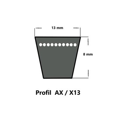 SWR Keilriemen AX45 - 13 x 1143 Li, flankenoffen formgezahnt