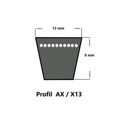 SWR Keilriemen AX54 - 13 x 1375 Li, flankenoffen formgezahnt