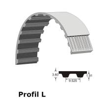 SWR Zahnriemen 158 L, auswählbare Breite, 400,05 mm Wirklänge