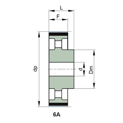 80-8M-85 ZRS Zahnriemenscheibe fr zylindrische Bohrung 80 Zhne 85 mm Breite