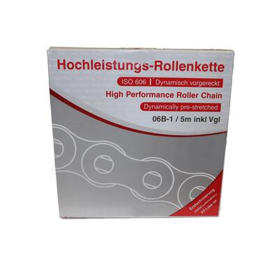 06B-1 5 Meter Feickert Hochleistungsrollenkette Simplex 9,525 mm 3/8 DIN 8187