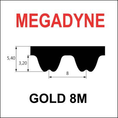 MEGADYNE MEGASYNC™ GOLD 840 GLD-8M, Breite auswählbar, Zahnriemen