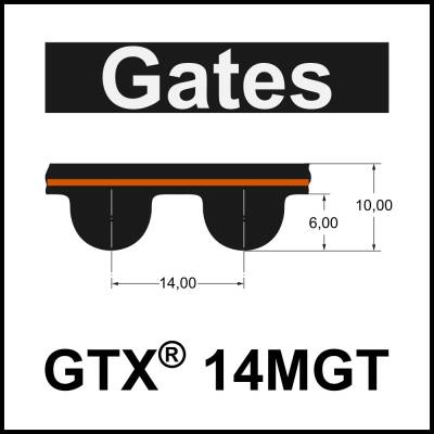 Gates PowerGrip® GTX® 3150 14MX, Breite auswählbar, Zahnriemen