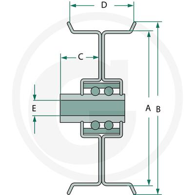 GRANIT Umlenkrolle passend fr MTD 756-0137, 280-032