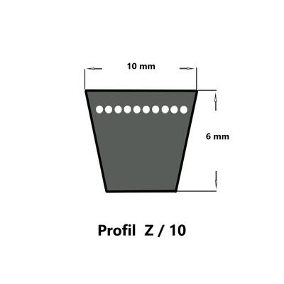 Abmessungen Keilriemen Profil Z-10