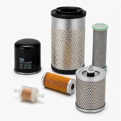 6-tlg. Wartungsset Kubota K 008-3 ab 2003 Motor D722EBH-3 Minibagger Filter