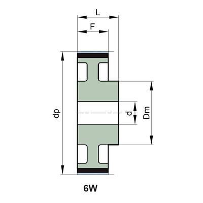 44-5M-15 HTD Zahnriemenscheibe Zahnscheibe 44 Zhne Teilung 5M Breite 15 mm
