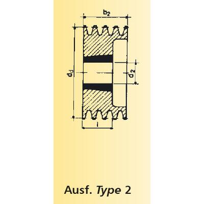 Keilriemenscheibe SPB 150/2 fr Taperbuchse 2012