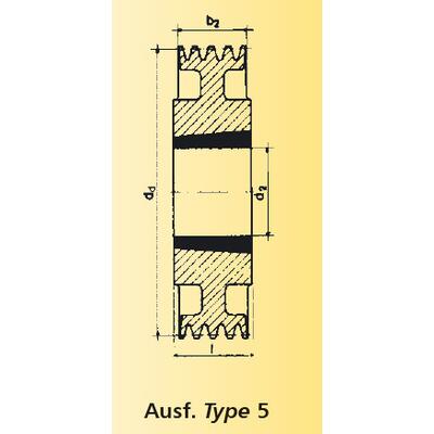 Keilriemenscheibe SPB 315/4 für Taper 3535